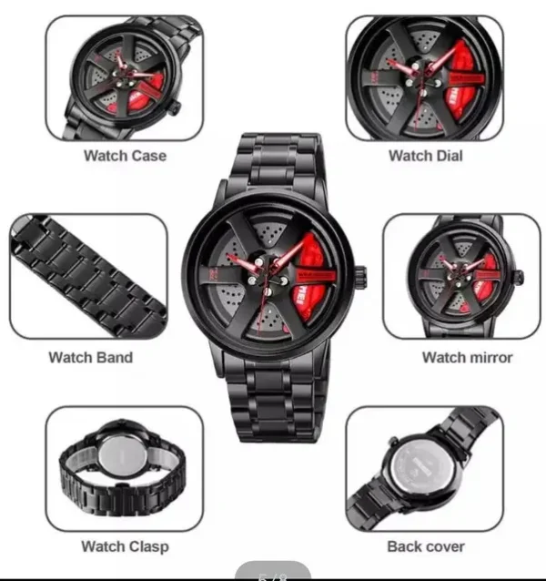 SKMEI 1787 Rotation Wheel Stainless Steel Watch for Men